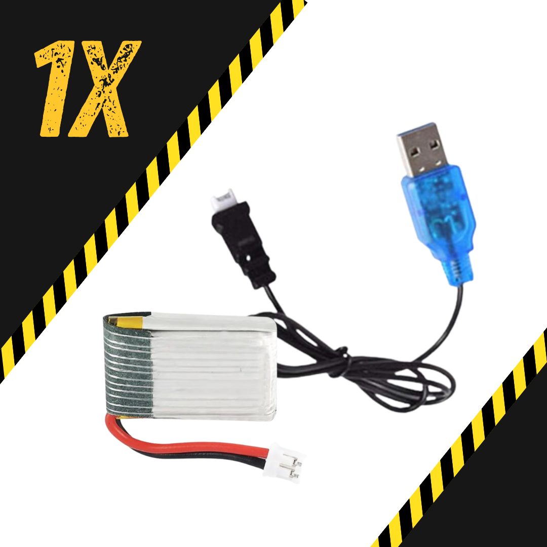 1x Extra Batteries & USB Charger