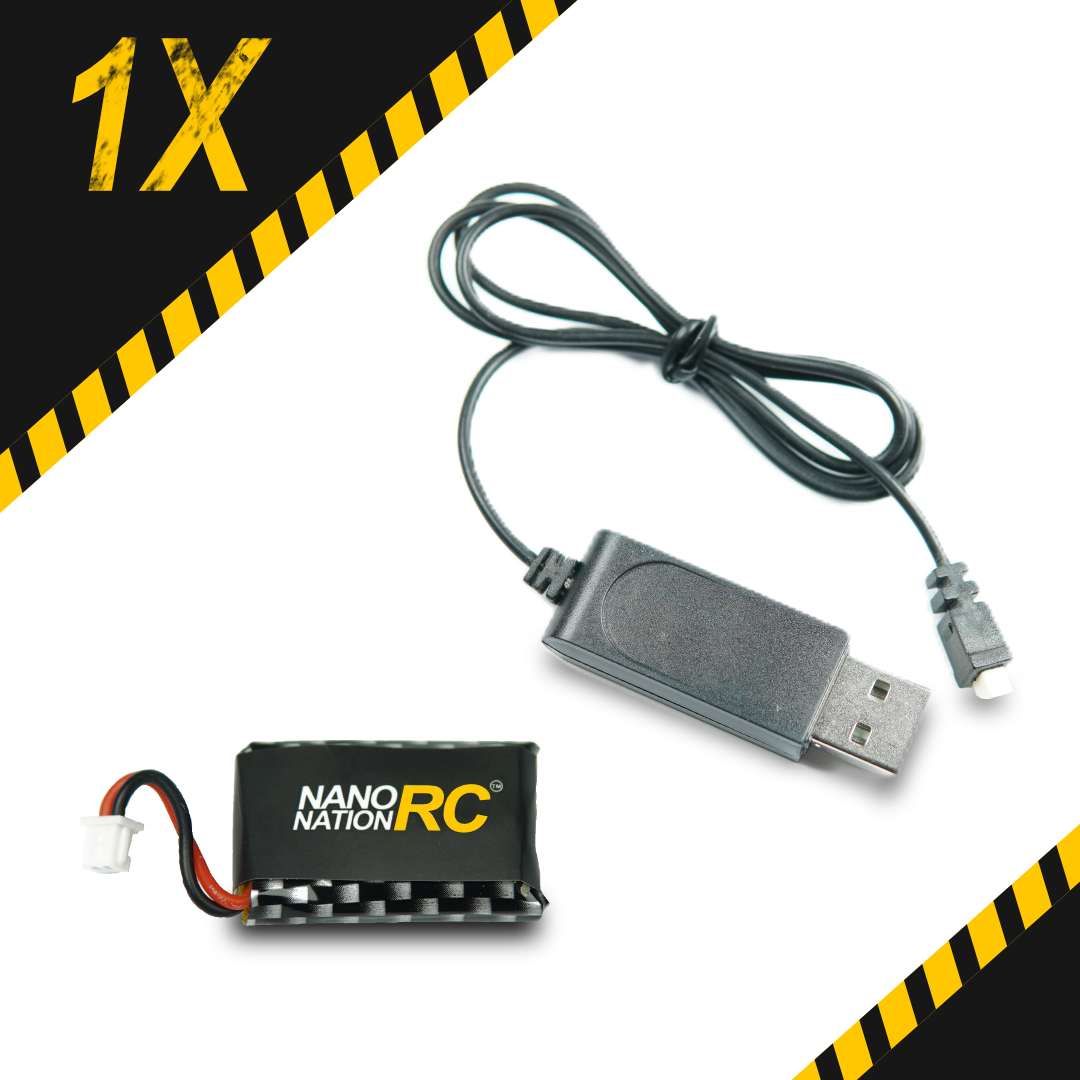1x Extra Batteries & USB Charger