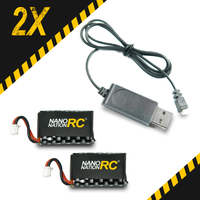 2 Extra Batteries & USB Charger